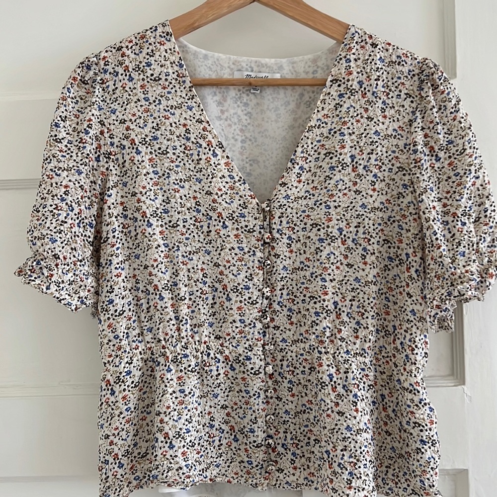 Madewell floral blouse
